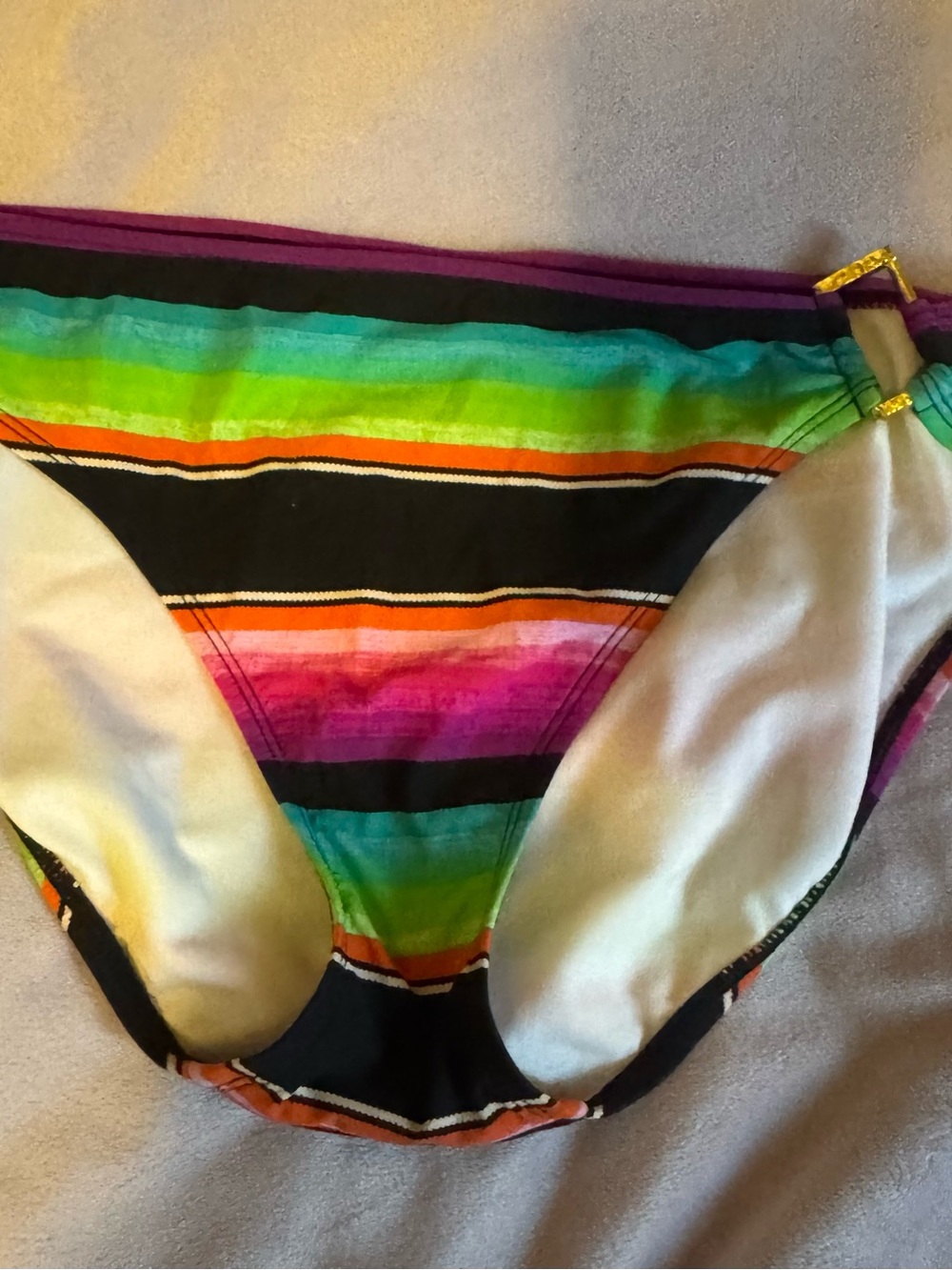 Lauren Ralph Lauren Multicolor Striped Bikini Bottoms
